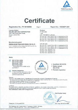 TUV Certificado 